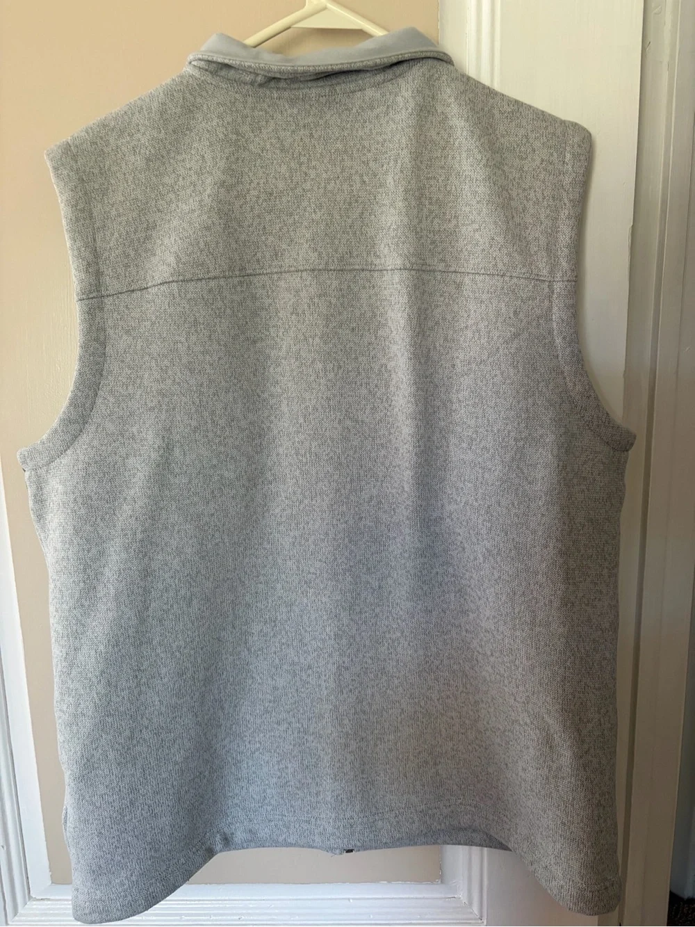 The North Face Men's Light Gray & Dark Gray Fleece Vest - Zip Front